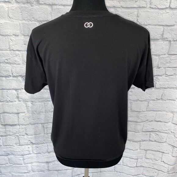 Calia by Carrie underwood women XS black Crewneck short sleeve shirt w/side tie - Picture 8 of 10